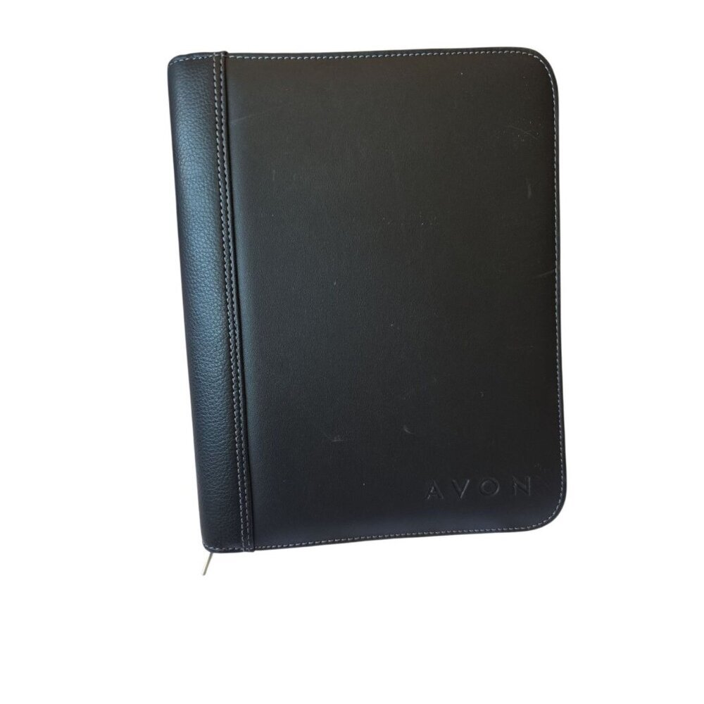 Avon Black Planner Organizer Zippered 10 X 8 in.